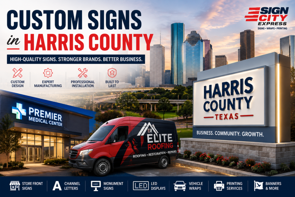 Custom Signs In Harris County - Signs & Printing COmpany