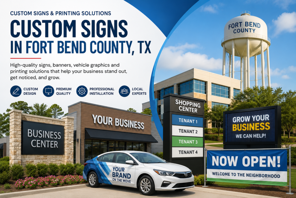 Custom Signs Company Fort Bend Tx- Sign City Express