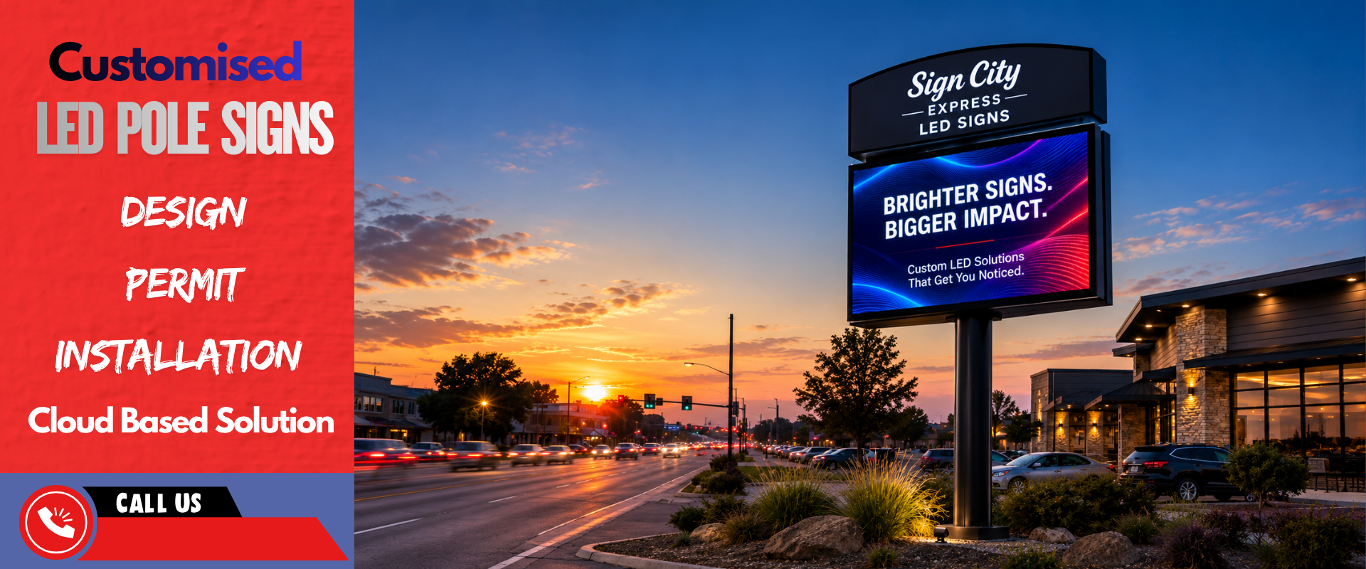 LED Pole Signs - Sign city express