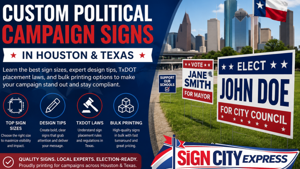 Campaign Signs Election 2026 Houston Tx