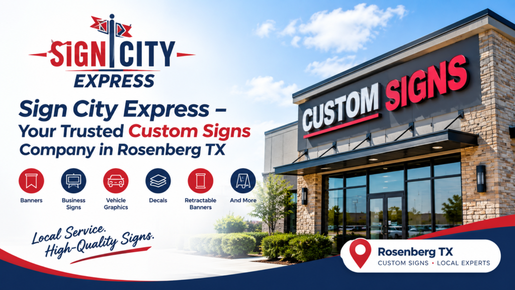 custom signs company Rosenberg TX