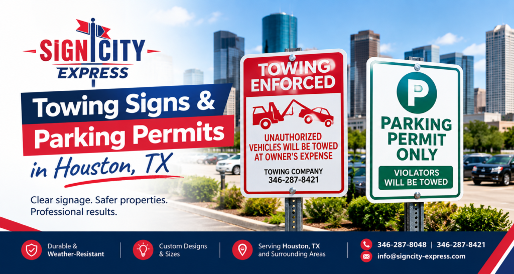 Towing Signs Houston | Property Signs & Permits | Sign City